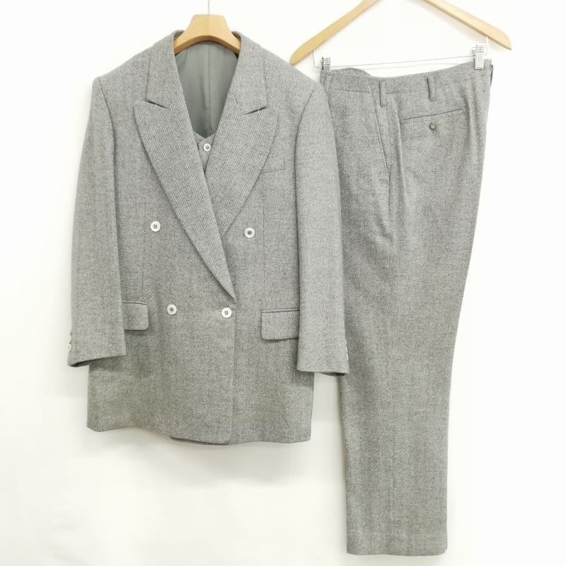 【極美品】Ermenegildo Zegna ゼニア 高級スラックス M グレー ZEGNA/ゼニア】TROFEO/トロフェオ スーツ（グレー×格子