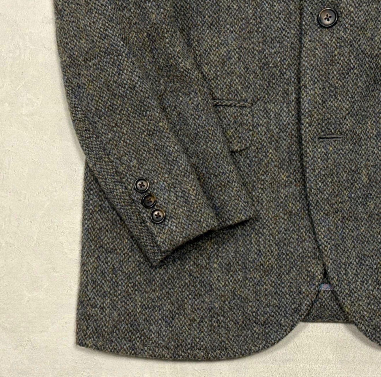 美品 ブルックスブラザーズ ハリスツイード 段返り3つ釦 サックJKT