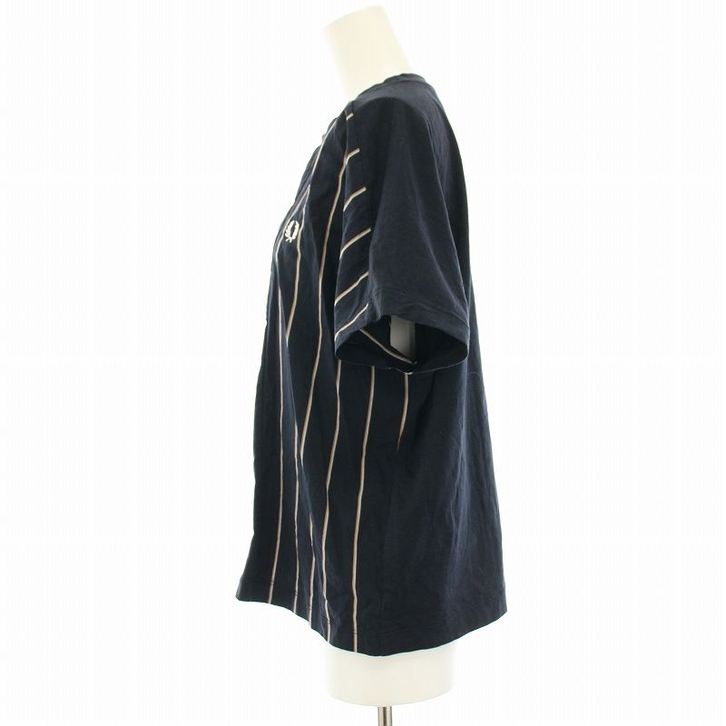 FREDPERRY WOVEN PANEL ストライプ Tシャツ フレッドペリー FRED PERRY ウーブンパネルTシャツ WOVEN PANEL