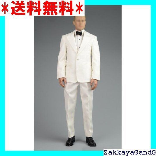 1/6 フィギュア 用 アクセサリー/男性メンズ紳士スーツバンケットドレス、イブニングドレス、 ヘッド、素体は含まりません 白い 600
