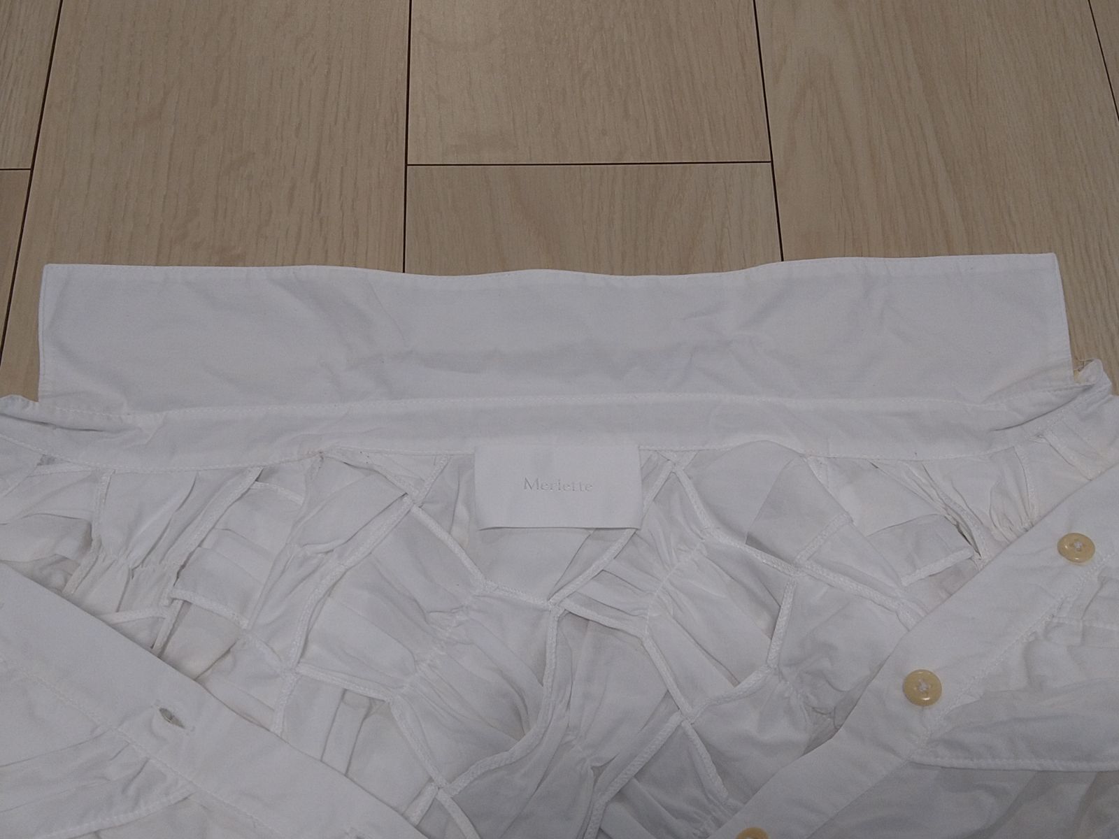 Merlette Georgica Ruched Lattice Poplin Blous マーレット 編込み 