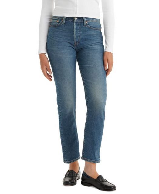 【送料無料】 リーバイス レディース デニムパンツ ジーンズ ボトムス Women's Wedgie Straight-Leg High Rise Cropped Jeans Maximum Ef