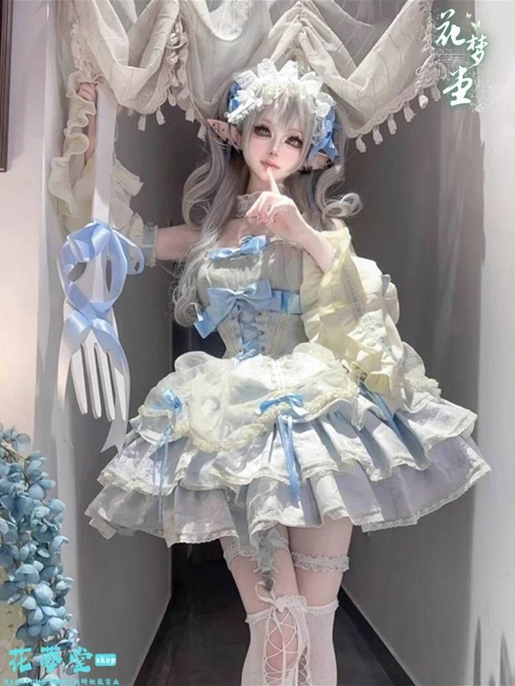 25年 コスプレ ドレス ロリータセット 仮装 オリジナル 洋服 ロリータ ワンピース 撮影会 舞台 イベント 原野空間-262