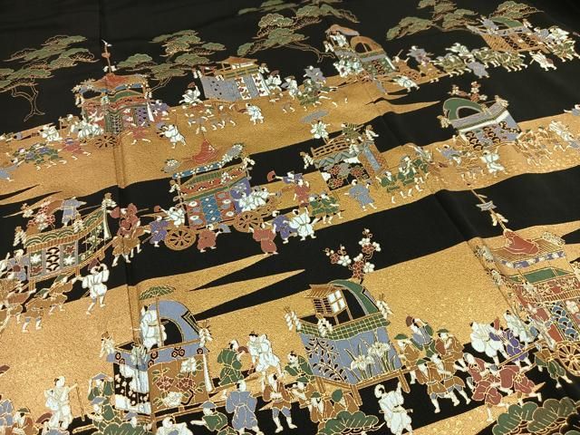 平和屋着物○豪華色留袖 作家物 都林泉名勝図 秘色色 正絹