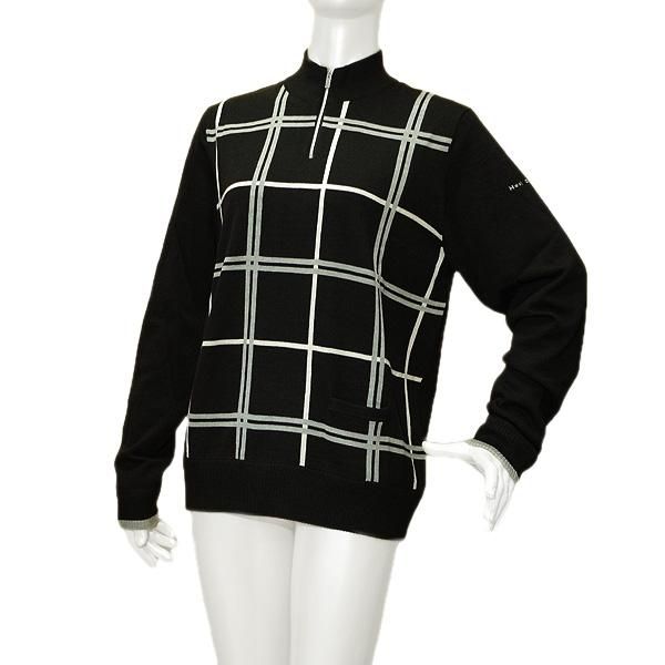 BIGチェック 裏地付きニットセーター