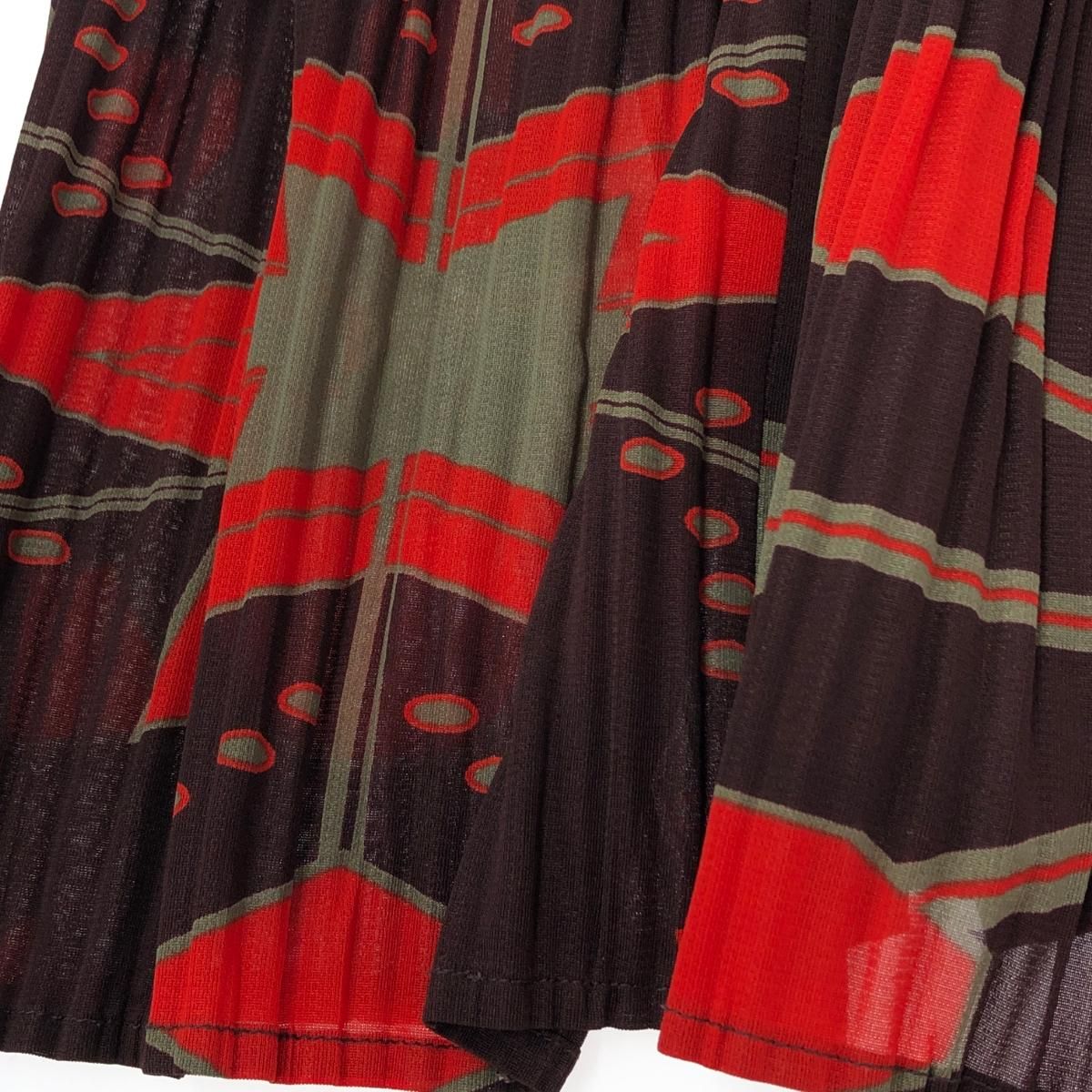 プリーツプリーズ イッセイミヤケ 総柄 プリーツ ロングスカートサイズ