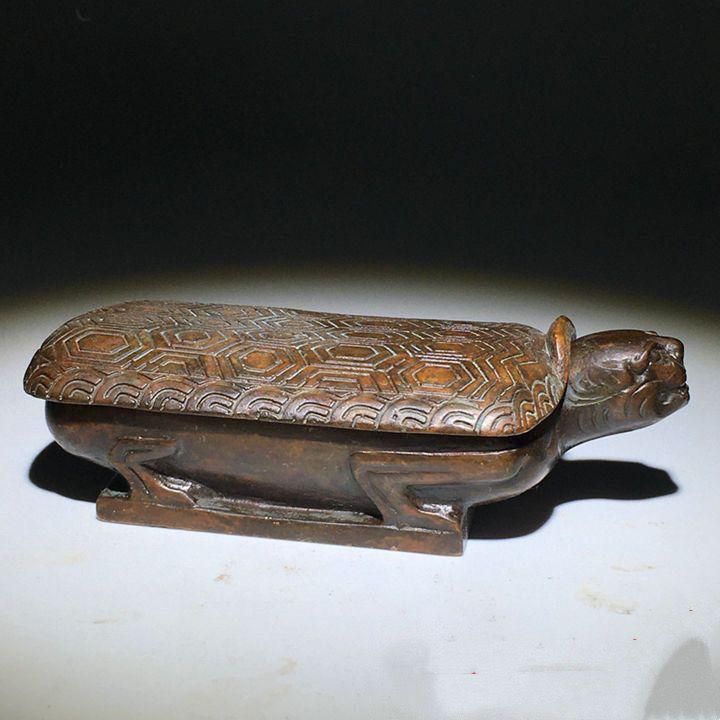 竜亀 墨盒 硯台 文房四宝 書房 工芸品 美術品 置物 - メルカリ