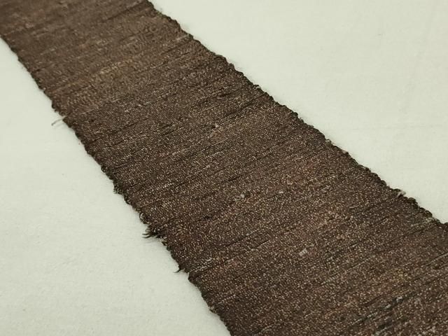 平和屋着物○半幅帯 紬地 霞文 茜色 正絹 逸品 未使用 DAAU6712ob