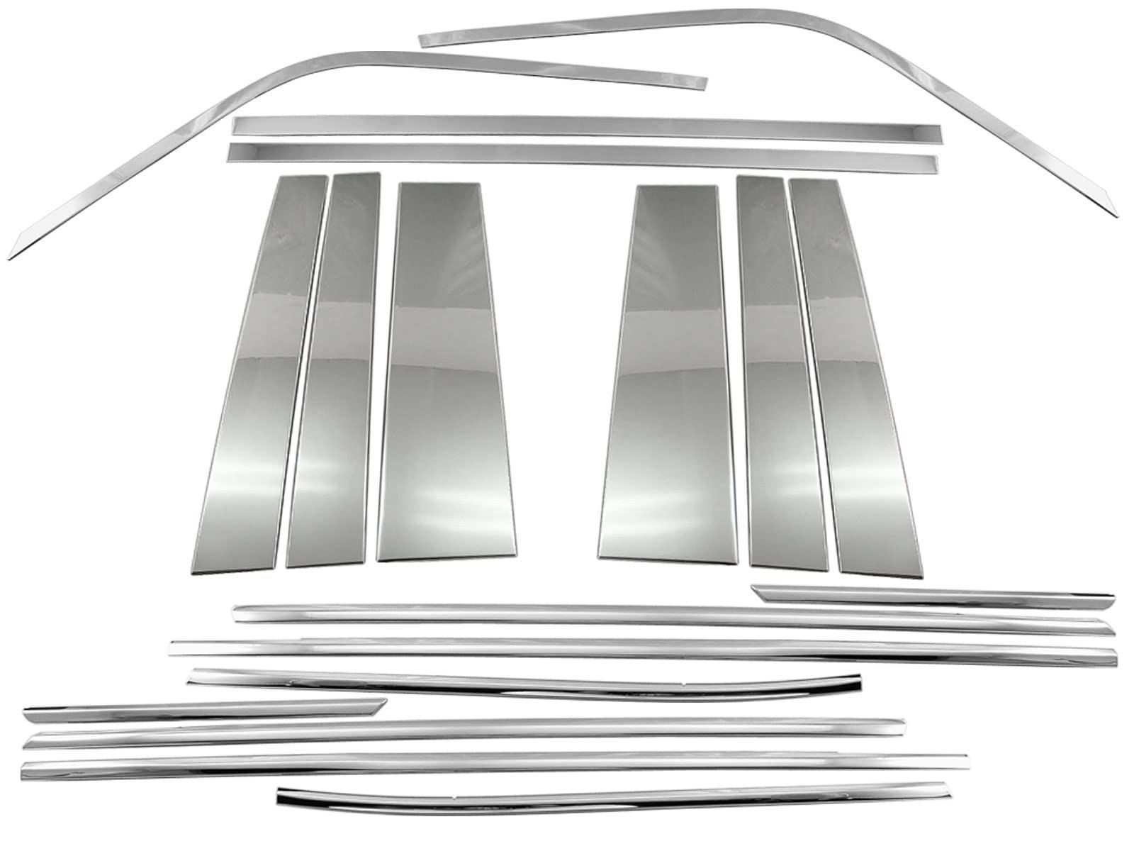 BRIGHTZ ノア 90 95 超鏡面ステンレスメッキピラーウィンドウセット 18PC バイザー無用 WIN-SET-049 ZWR90W ZWR95W MZRA90W MZRA95W