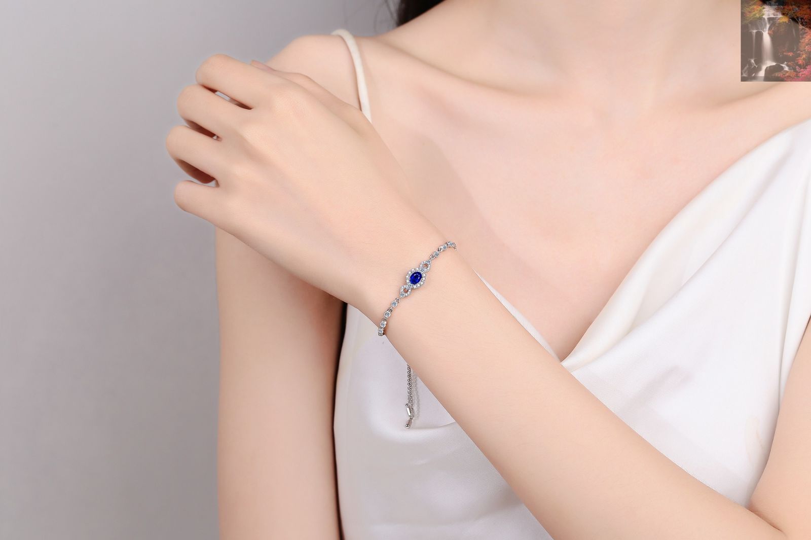 ブレスレット モアッサナイト 0.5ct シルバー925 レディー 普段
