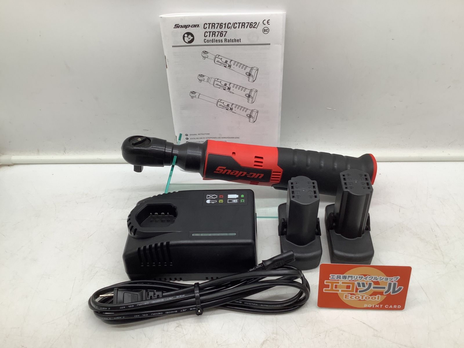Snap-on スナップオン 3 8コードレスラチェットキット レッド CTR762K2 ITIHERPGBSDM エコツール岡崎インター店 M02