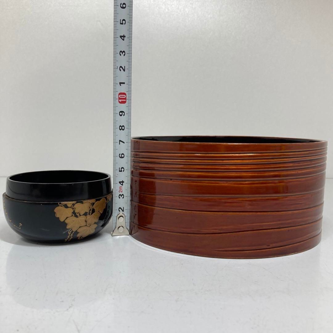 時代　光琳　蒔絵　棗　直径7.5/15.5㎝　東ま5-1021① 時代 光琳 蒔絵 棗 直径7.5/15.5㎝ 東ま5-1021① - メルカリ