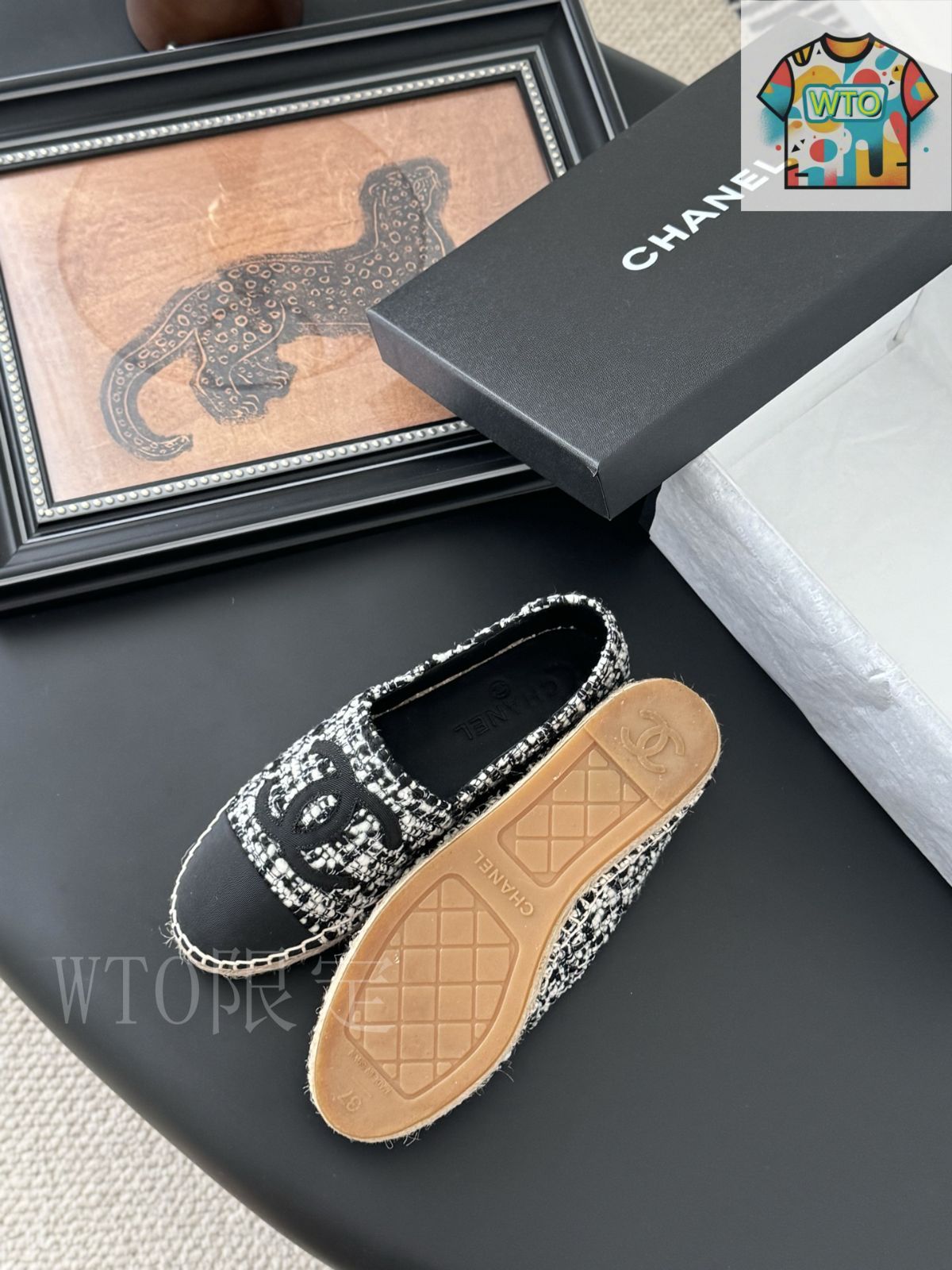 CHANEL エスパドリーユ 37 エスパドリーユ - ラムスキン、ブラック — ファッション