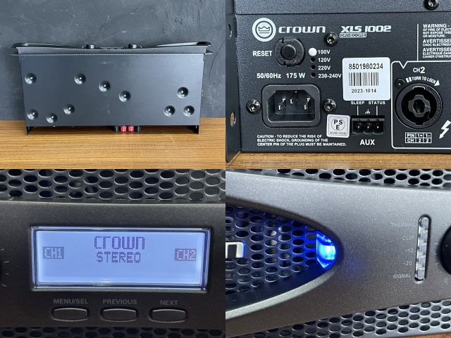 CROWN (AMCRON) XLS 1502 パワーアンプ 電源コード付き Amcron XLS