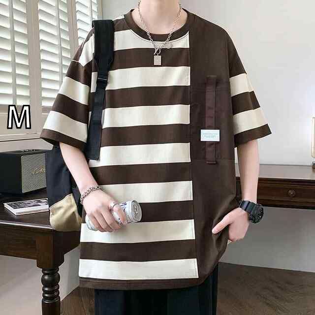 人気定番，大人気 [M]メンズ ファッション 服 男性用 オシャレ シンプル 大人 かっこいい 大きいサイズ ストリート 紳士服 夏 ステッチ  半袖 T シャツ 半袖 カジュアル T シャツ その他