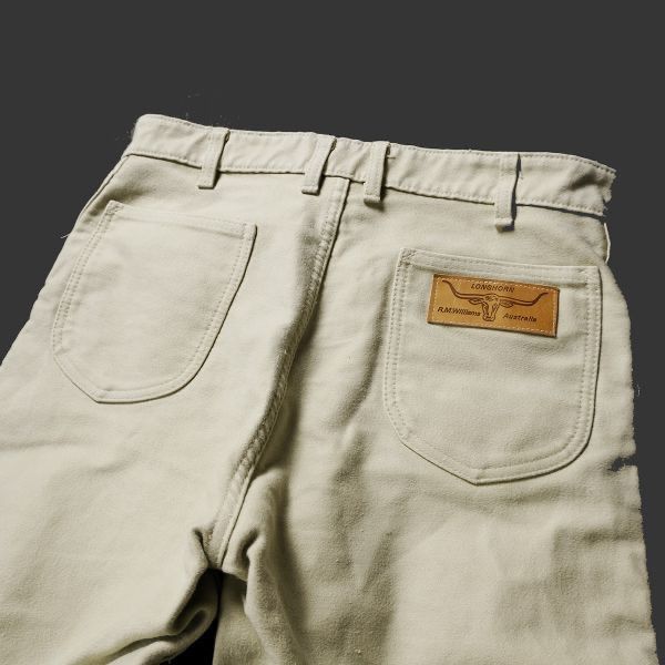 90's RM Williams コットン モールスキン パンツ (34) 生成り