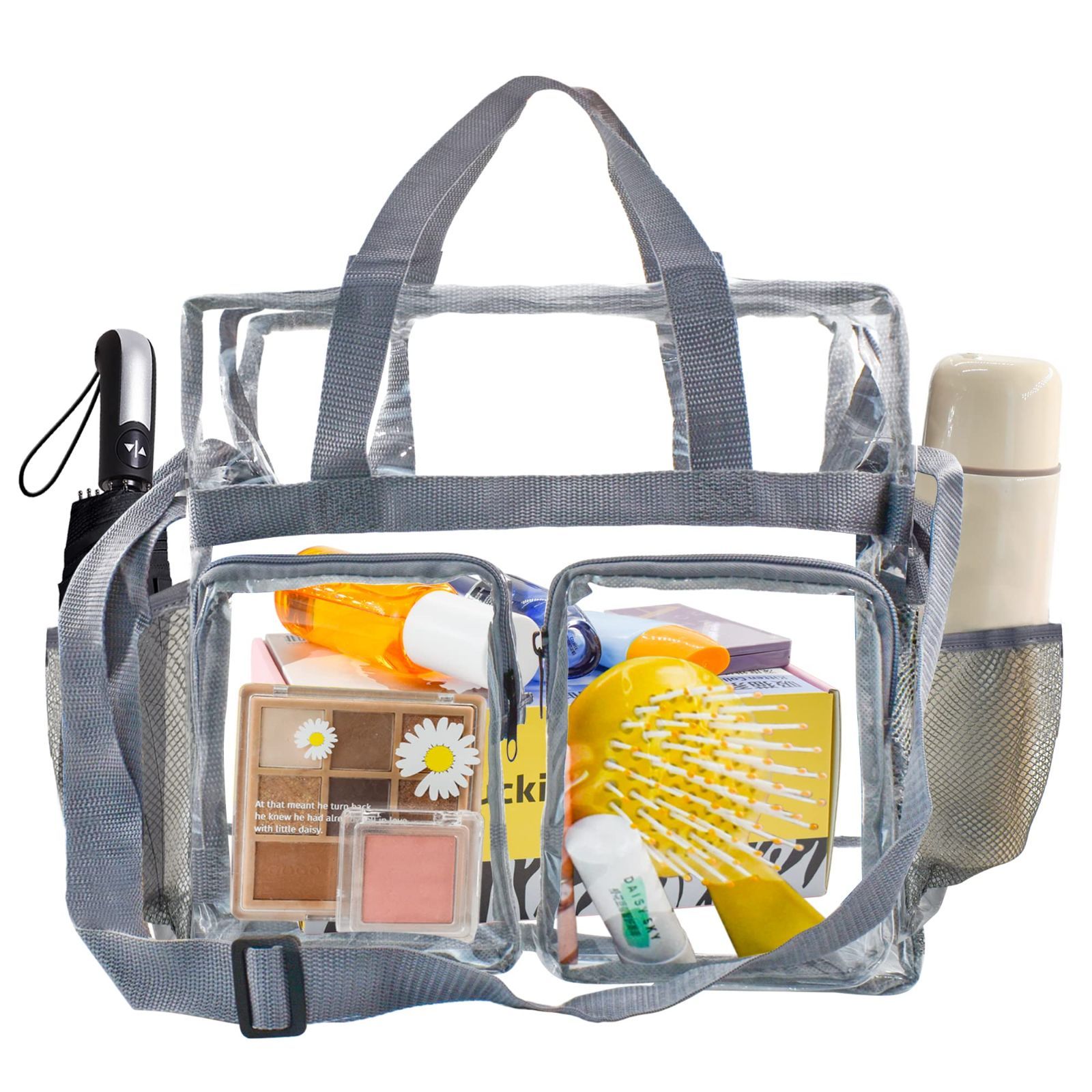 まもなく終了 クリアバッグ PVC素材 大容量 防水 プールバック Enkrio ビーチバッグ 透明 ビニール レディース