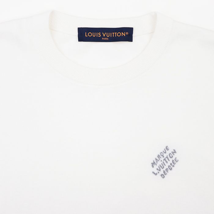 美品】ルイ・ヴィトン x タイラーザクリエイター 2024SS LV ロゴ ニット Tシャツ カットソー 半袖 丸首 コットン100％ メンズ サイズ  S ホワイト グレー イタリア製 正規品 LOUIS VUITTON RM242MQ Z34 HRN42W - メルカリ