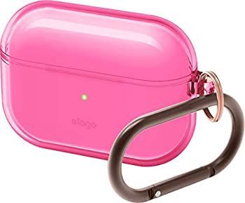 elago AirPods Pro 対応 ケース クリア カラビナ 付き 耐衝撃 シンプル