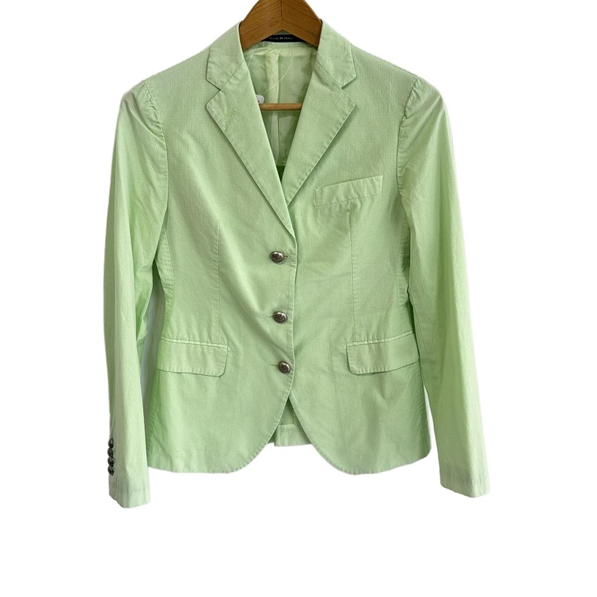 TAGLIATORE タリアトーレ ジャケット サイズ40 M レディース - ライトグリーン 長袖 チェック柄 春 秋