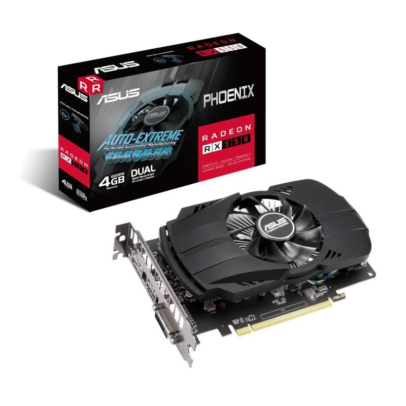 ASUSTEK - VIDEO CARDS Phoenix Radeon RX 550 4GB GDDR5 is designed to bring durable performance to co