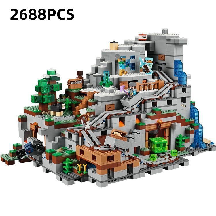 レゴ 互換 ブロック マインクラフト 山の洞窟 2688ピース - メルカリ