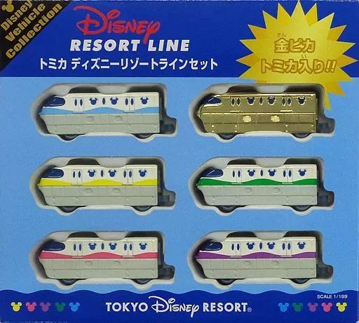 ディズニーリゾートライン ミニカー６両セット 週末値引】トミカ ディズニーリゾート ラインセット 6両 金ピカ