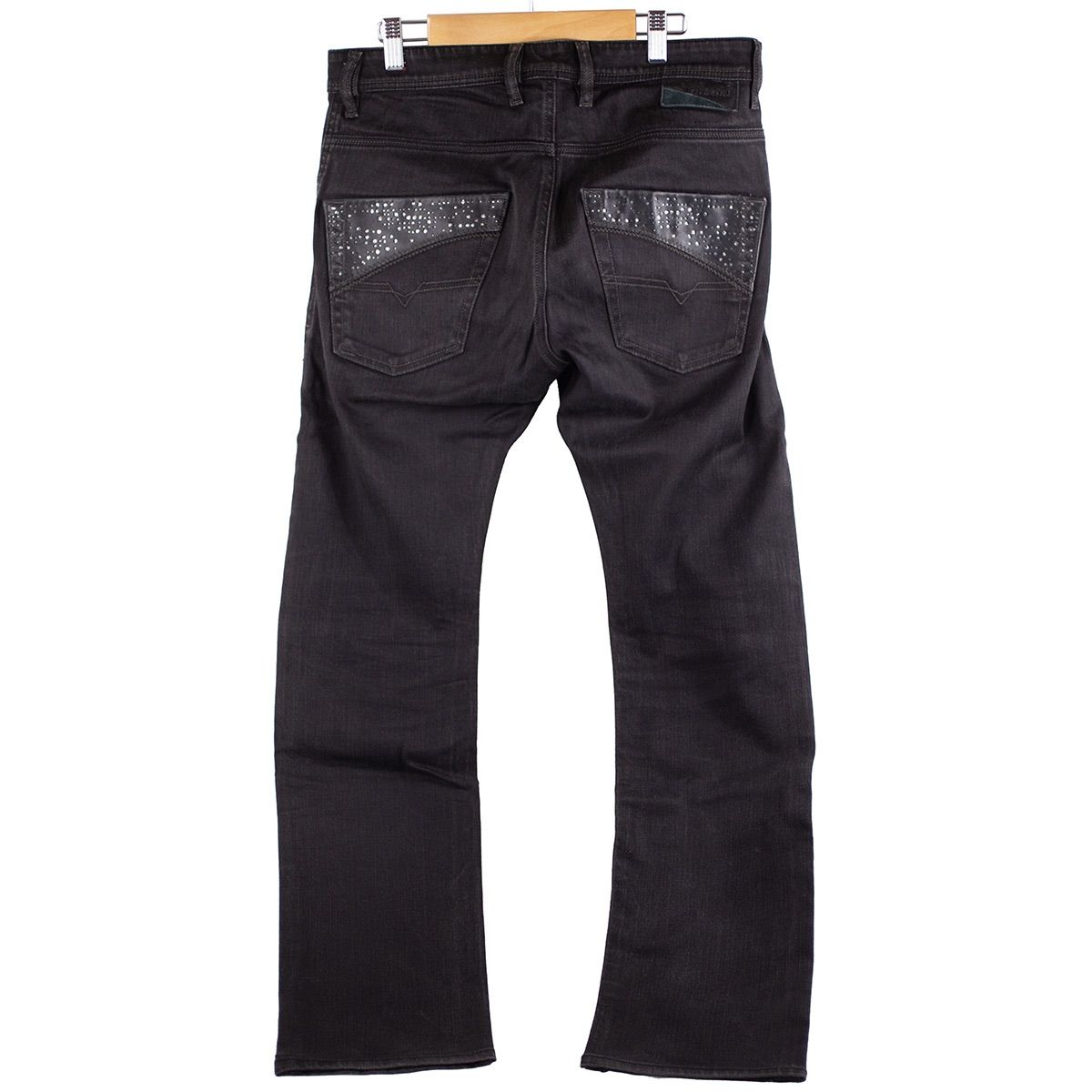 DIESEL】ディーゼル KROOLEY 008A0 ストレッチ デニムパンツ レザー 