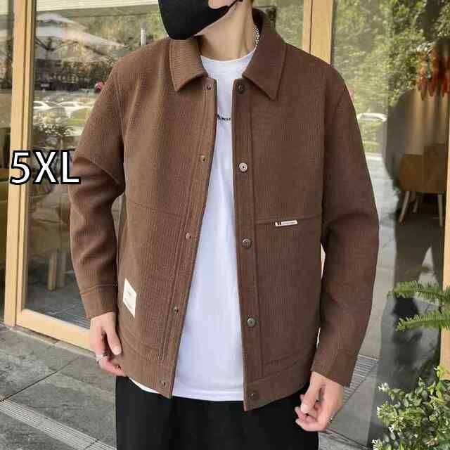 [5XL]秋冬 コーデ メンズ  服 シンプル ファッション オシャレ 大人 かっこいい 大きいサイズ ストリート 紳士服 ジャケット アウター カジュアル ウール 綿