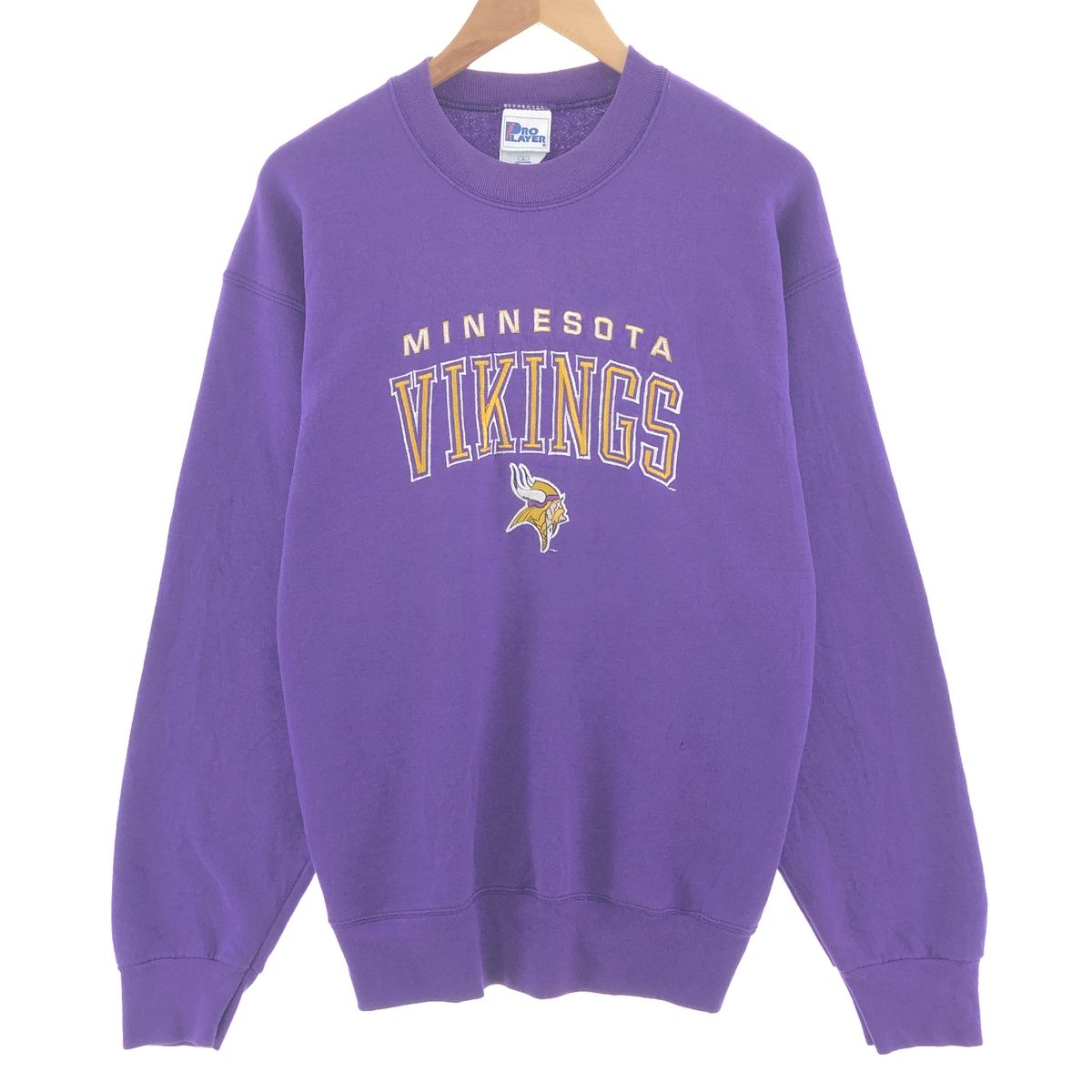 古着 PRO PLAYER NFL MINNESOTA VIKINGS ミネソタバイキングス スウェットシャツ トレーナー USA製 メンズL/taa003594