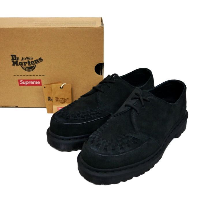 Supreme×Dr.Martens ドクターマーチン 国内正規 23AW 23FW Ramsey Creeper ラムジークリーパー スエードシューズ Black ブラック 黒 UK7 US8 26