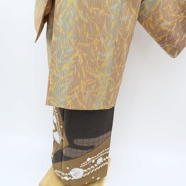 ゆめsaku 千風 正絹 着物 殻を破って想像を生む 踊る色彩”ロング丈道行コート A-28 NICORILABO_COM