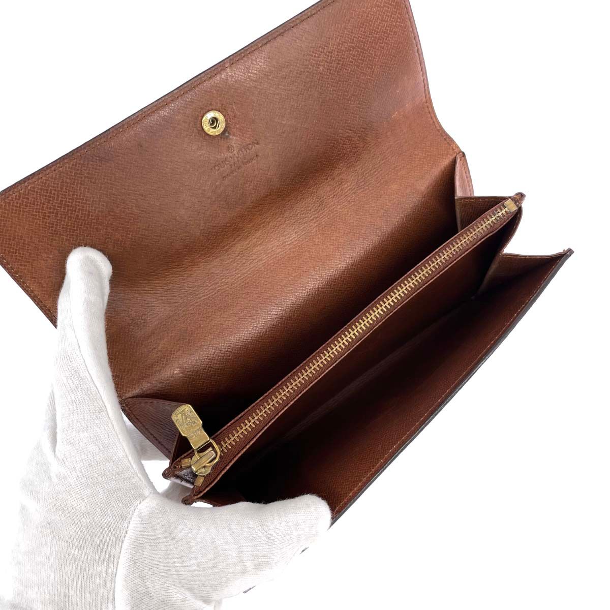 美品❣️ルイヴィトン モノグラム ポシェットポルトモネクレディ 二つ折り長財布 LOUIS VUITTON 外超美品 ルイヴィトン エピ ポシェット ポルト