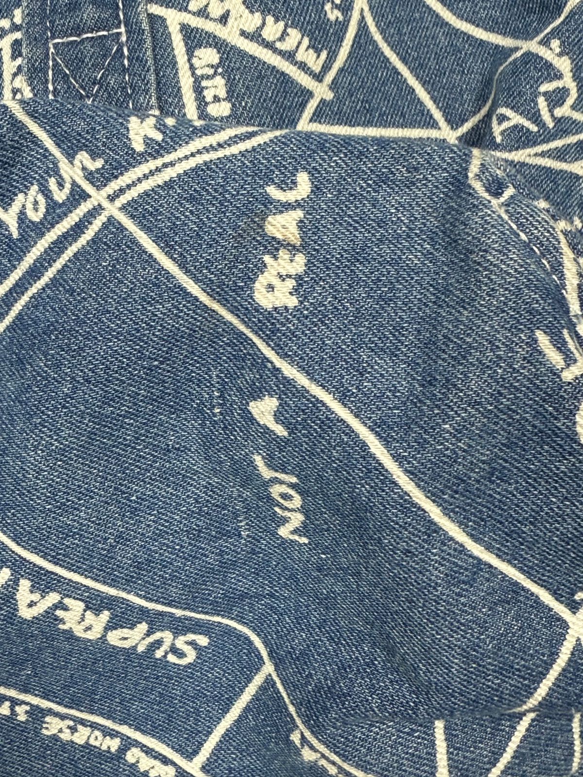 Supreme☆19SS Gonz Map Denim Tote Bag Supreme Gonz Map Denim Tote Washed Black - SS19 - US