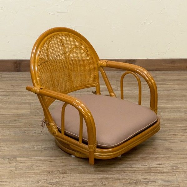 ラタン 回転椅子 籐座椅子 籐座いす 籐座イス 天然 籐 座椅子