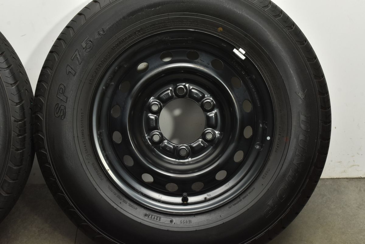 超バリ溝 トヨタ 200 ハイエース 純正 15in 6J 35 PCD139.7 製 2025年製 ダンロップ SP175N 195|80R15 LT レジアスエース TRITUETUBI_COM