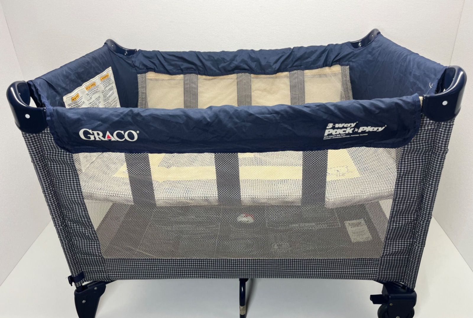 プレイヤード GRACO グレコ ベビーサークル ベビーベッド 折り畳み - メルカリ