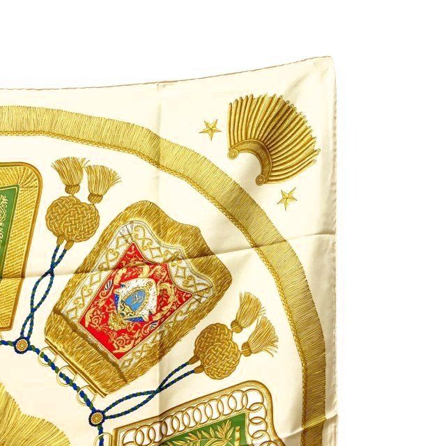 HERMÈS-PARIS カレ90 サーベル飾袋 シルクスカーフ 紺地✕ゴールド HERMES エルメス カレ 90 サーベル飾り袋 HERMES Carre Silk