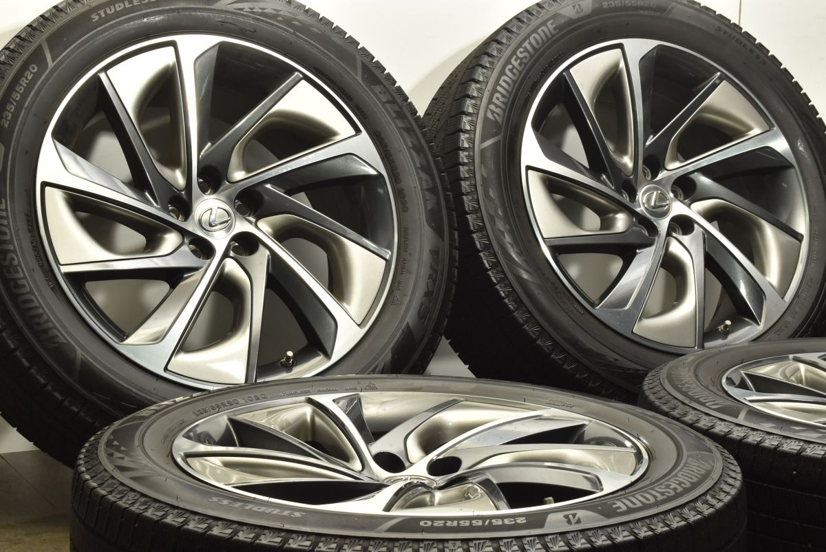 バリ溝 VRX3付 レクサス RX 純正 セレクタブル トリム チタニウムソニック 20in 8J 30 114.3 ブリヂストン 235 55R20