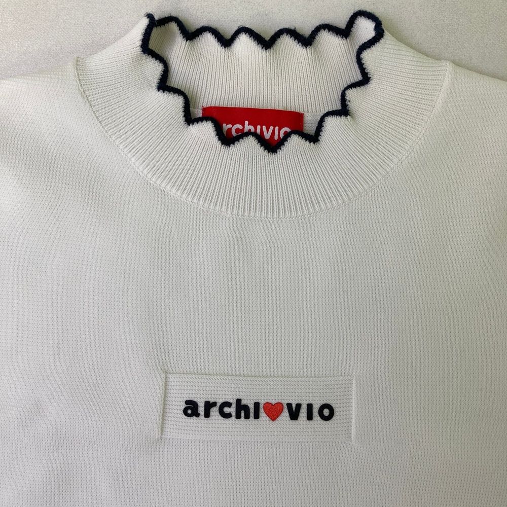 archivio ハイネック　ニット　ベスト　サイズ36 サイズ：36 ARCHIVIO アルチビオ ハイネック ニットベスト ホワイト系