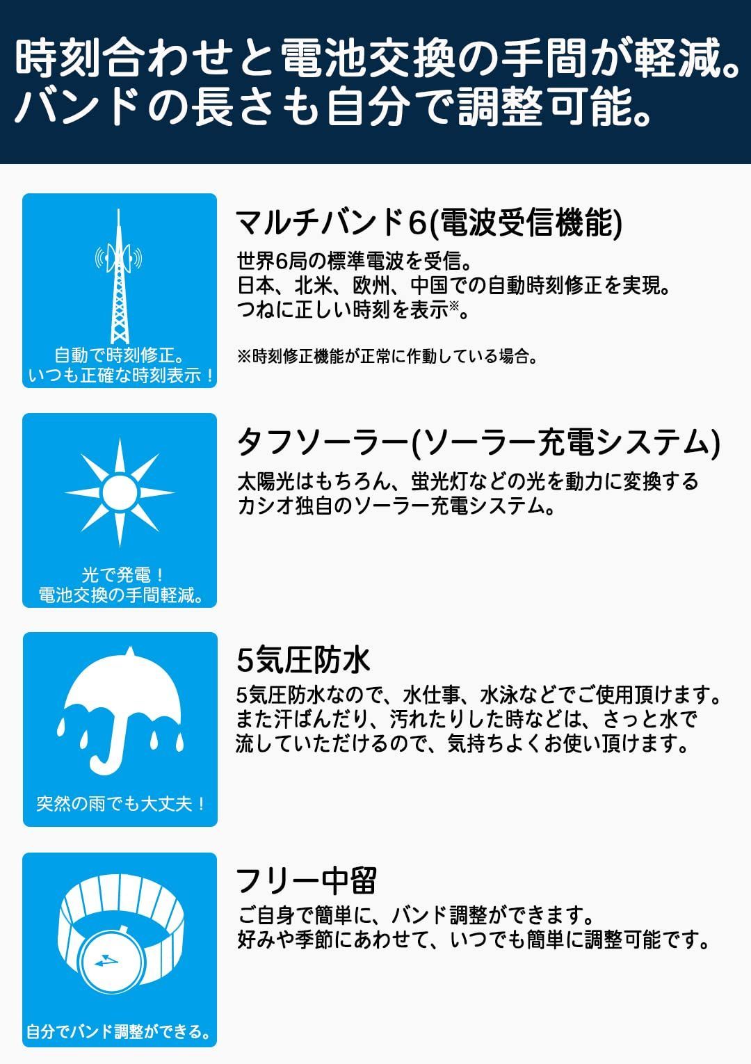 [カシオ] 腕時計 ウェーブセプター 【国内正規品】電波ソーラー WVA-M630D-7AJF メンズ シルバー