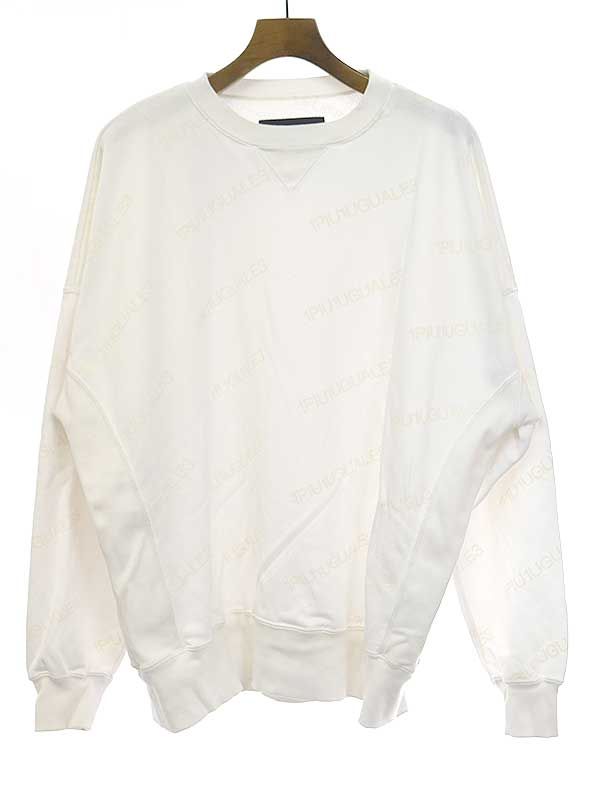 1piu1uguale3 DROP SHOULDER CREW (WHITE) - スウェット