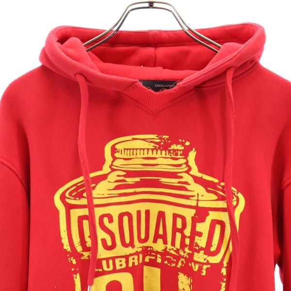 ディースクエアード ロゴプリント スウェットパーカー L 赤 DSQUARED2