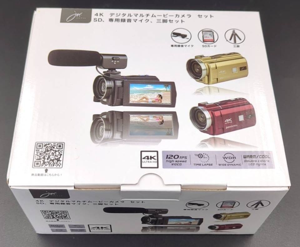 4Kデジタルマルチムービーカメラセット（SD.専用録音マイク、三脚セット） 4Kデジタルマルチムービーカメラセット デジタルビデオカメラ 3型