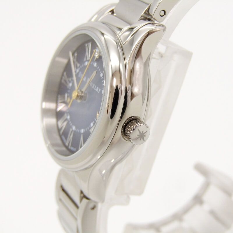 STAR JEWELRY スタージュエリー 腕時計 2SW1098 ソーラー ECO CALENDER STEEL 472-VS22 レディース 星 SS ブルー 28011027