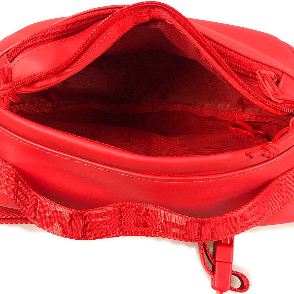 Supreme 23AW Leather Waist Bag Redウエストポーチ - ウエストポーチ