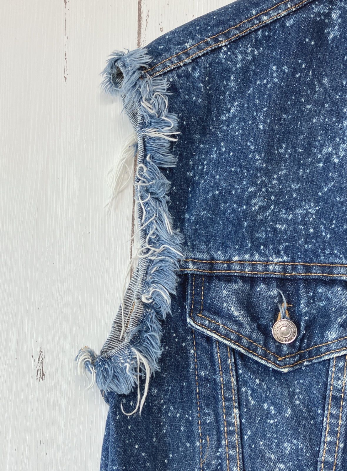 80s LEVI’S ギャラクティックウォッシュ ベスト 希少 80s USA製 ヴィンテージ リーバイス ギャラクティックウォッシュ