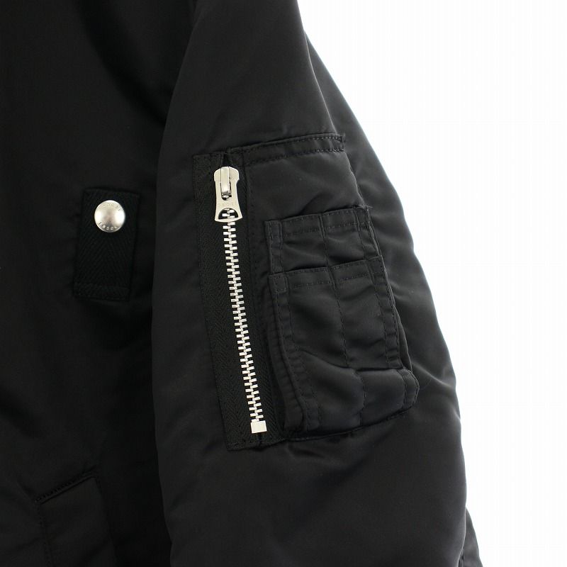 sacai サカイ ポリエステル×ナイロン 中綿ジャケット 中古・古着通販】sacai (サカイ) Nylon Twill Blouson MA-1