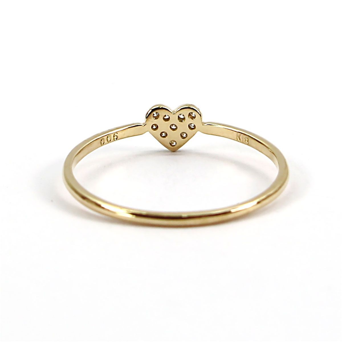 指環 AHKAH／アーカー ハートパヴェ K18 ダイヤモンド 0.05ct ＃12 