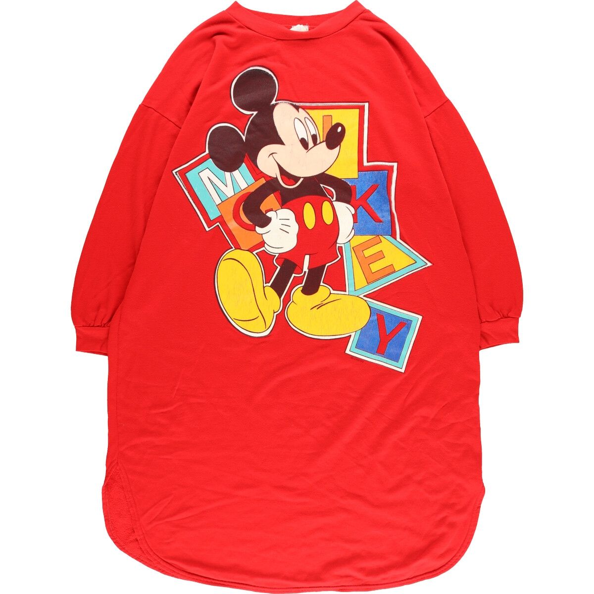 古着 MICKEY MICKEY MOUSE ミッキーマウス キャラクタースウェット